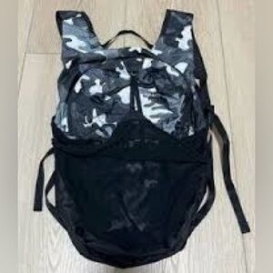 The North Face Fly Weight Foldable Black Camouflage Backpack